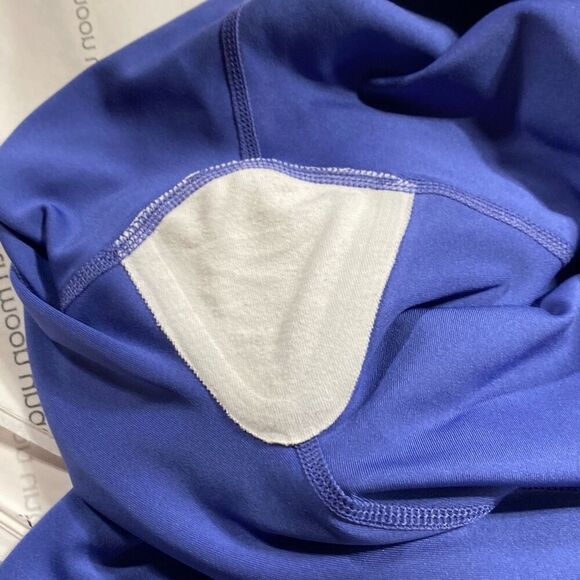Underalls  mLined Crotch High-Rise Stretch Leggings Tights Athletic Yoga Blue XS - Picture 8 of 11